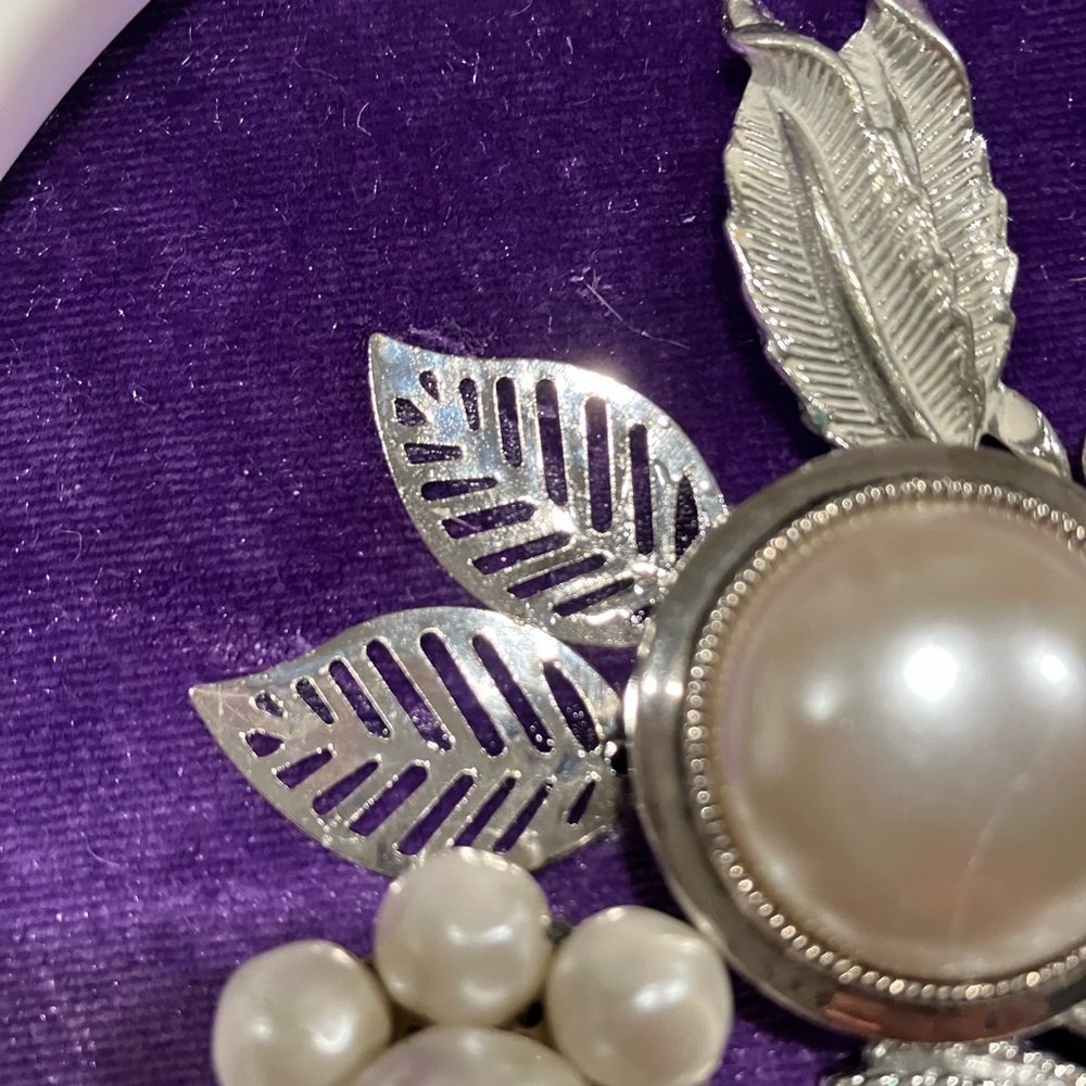 JEWELRY ART COLLAGE LILAC AND WHITE. UNIQUE HANDMADE OOAK GIFT 💝 IDEA - Picture 7 of 13